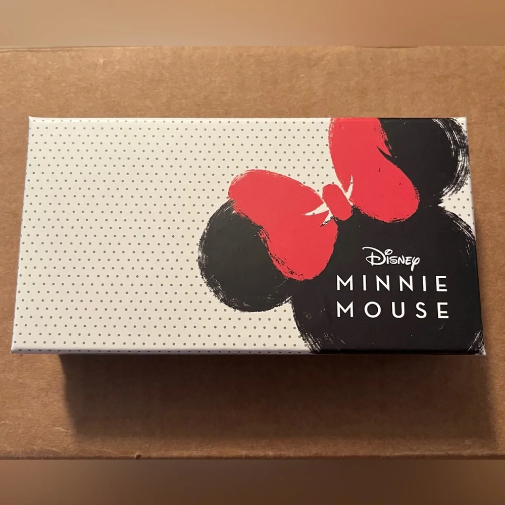 ❤️Minnie Mouse Blue Crystal Stud Earrings in Sterling Silver & Trinket Dish